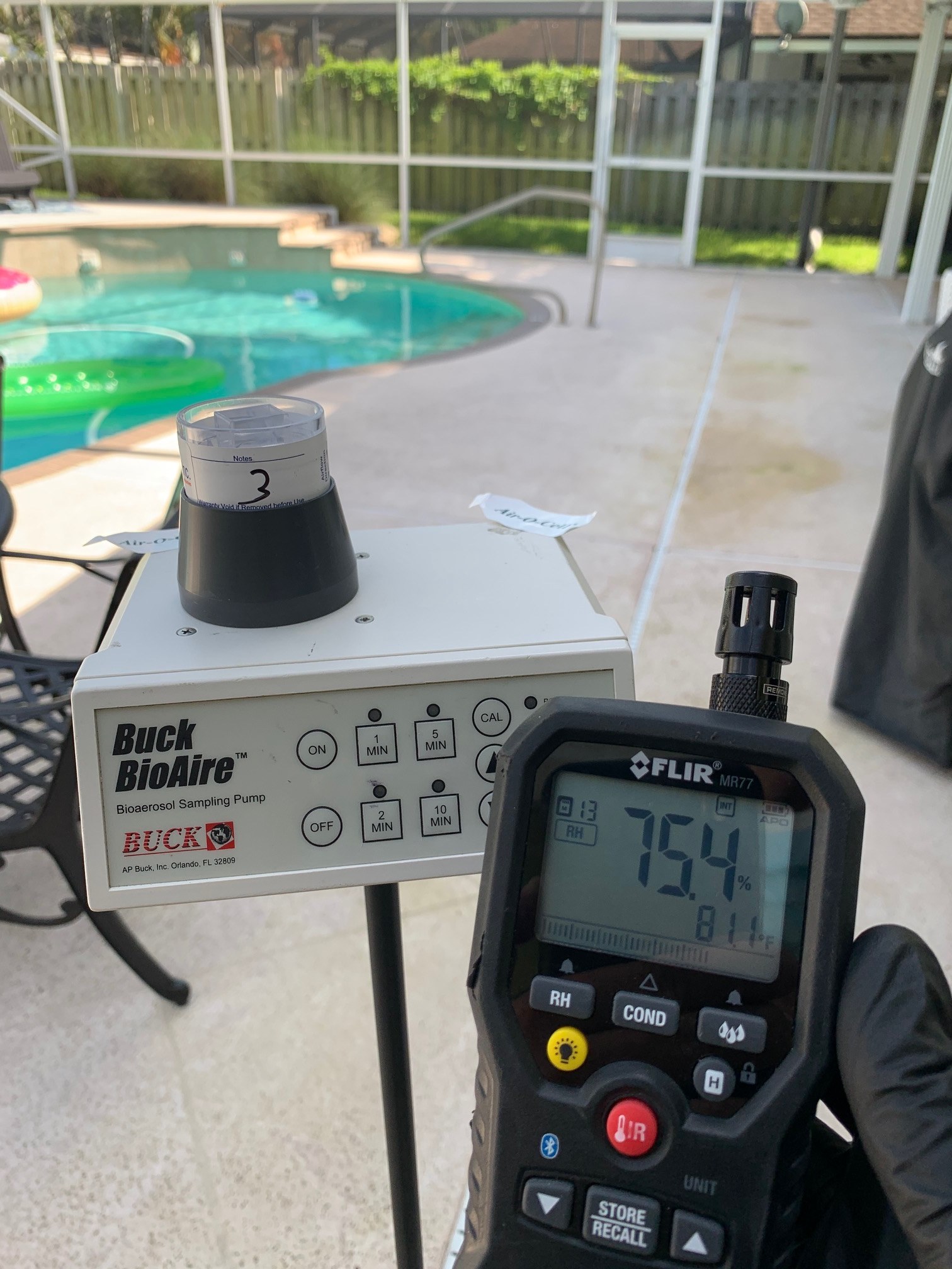 Professional mold air sampling equipment South Florida